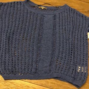 Miss me blue cropped sweater